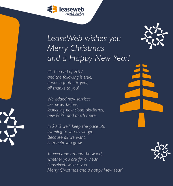 Leaseweb's holiday wishes